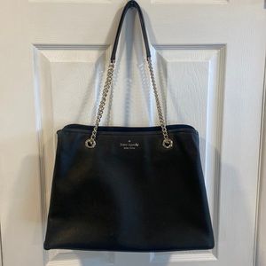 Kate Spade Black Tote Bag Silver Hardware